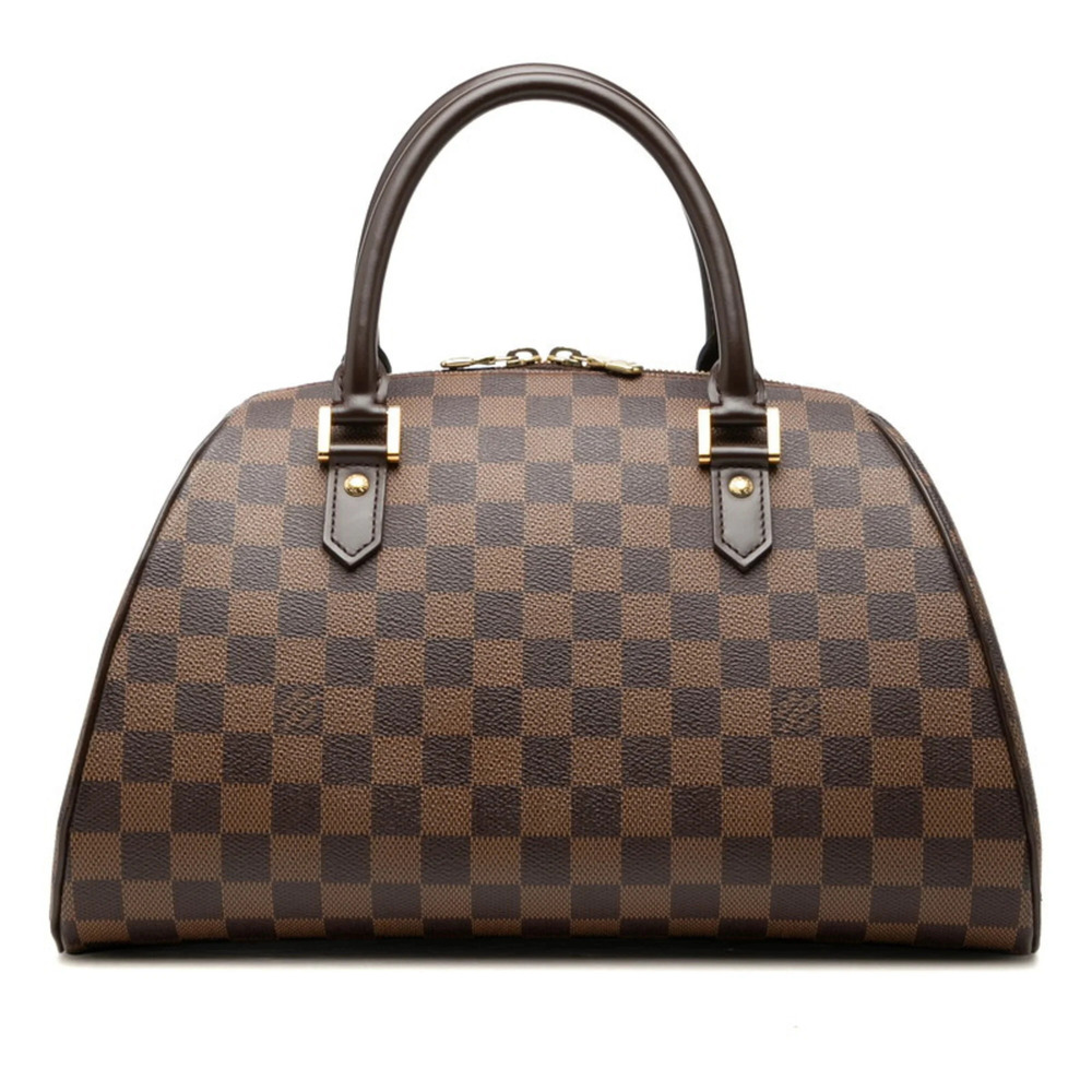 LOUIS VUITTON Brown Damier Leather Boston Bag - Picture 1 of 6